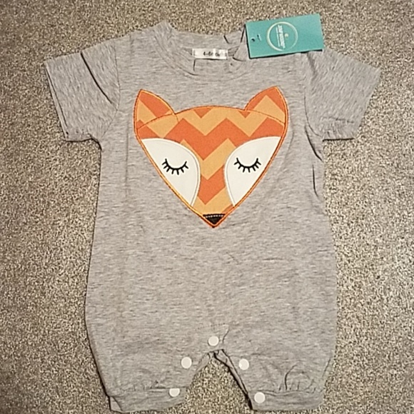 Jump around 4-6mo grey fox romper - Picture 1 of 3